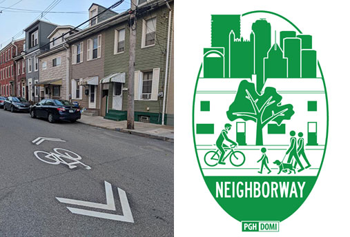 Neighborway Sharrrows and DOMI Signage